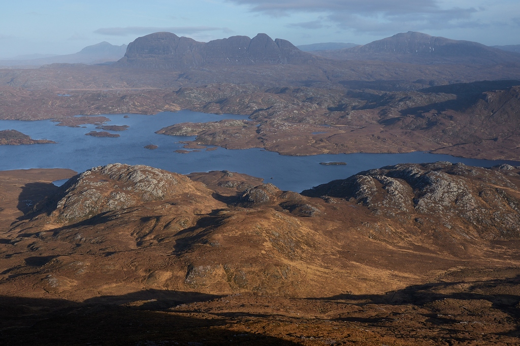 View out to Suilven and friends