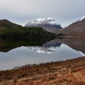 Liathach with reflection in Loch Clair